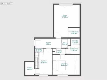 disponible - nantes quartier tortière t2 meublé 59m², garage fermé, cave, buanderie