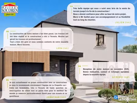 terrain à bâtir de 372 m² à suce-sur-erdre (44)