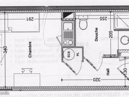 studio 20m2 jardin 65m2 sud + parking - mairie saint genis laval