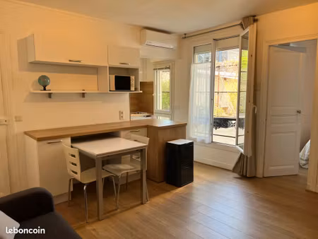 2 pièces de 29 m² climatisé face à la pitié-salpêtrière