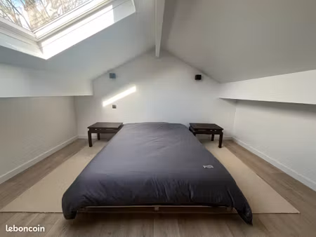 chambre mansardée 16 m² au sol – maison avec jardin – rer a – femme uniquement