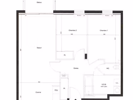 t3 ile de nantes 62 m²