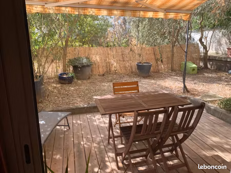appartement 38m2 avec jardin privatif de 34m2, une place de parking et une cave