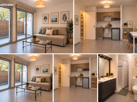 location studio meublé 27m2 avec terrasse 10m2 - cartoucherie