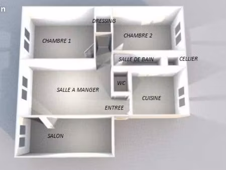 appartement t4 lumineux – 67 m² – chalon-sur-saône (île st-laurent)