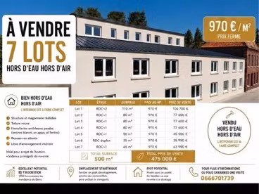 opportunité exceptionnelle : 7 lots en