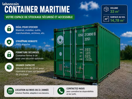 location de containers / box de stockage