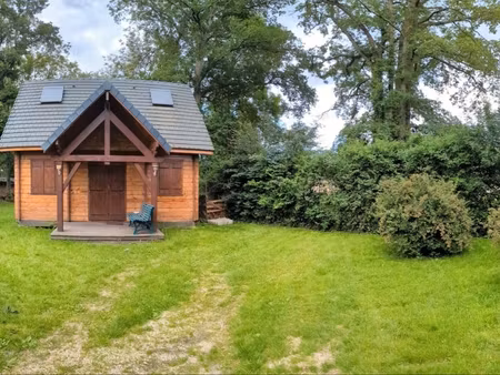 chalet en bois meublé – 48 m² – cadre exceptionnel au cœur de la nature