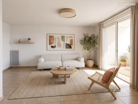 exclusivité toulon la barre - t2 parfait état avec terrasse, dressing, garage box - calme 