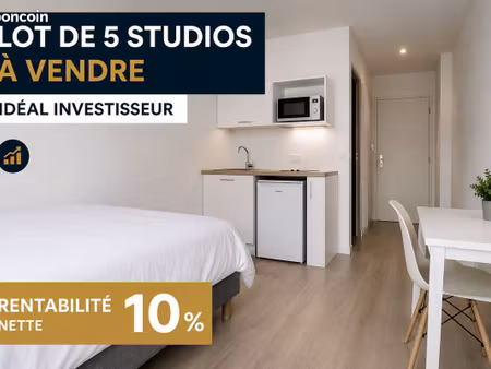 lot de 5 studios meublés - rentabilité >10% net