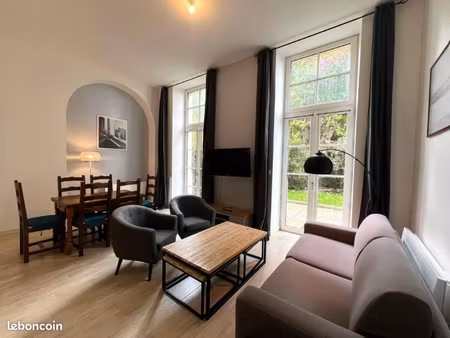 t3 meublé 63 m² avec jardin – quartier blossac, centre poitiers – parking inclus