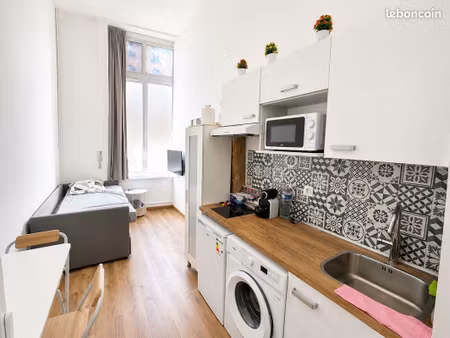 studio neuf t1 meublé – hyper centre roubaix – 500 charges comprises
