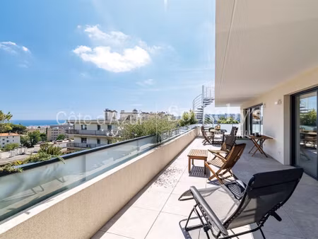 co-exclusivité appartement contemporain en toit-terrasse avec vu