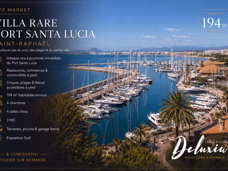 off market : villa avec piscine à vendre, à proximité du port santa lucia, saint-raphaël.