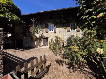 maison de village en pierre avec jardin