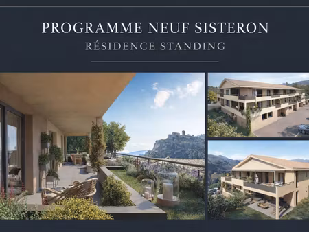 appartement neuf , sisteron 04200 3 pièce(s) 68.38m2 + terrasse de 38m² , lot 104