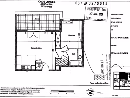 appartement 2 pièce(s) aix en provence - 41.5 m2
