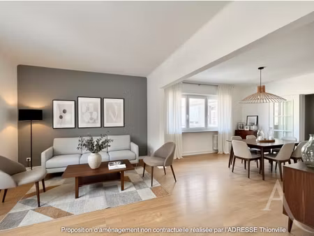hayange quartier mairie - t5 moderne rénové de 108 m² avec ascenseur