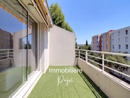 la pomme 13011 - t2 meublé, climatisé avec terrasse et parking