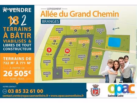 terrain 723 m² branges