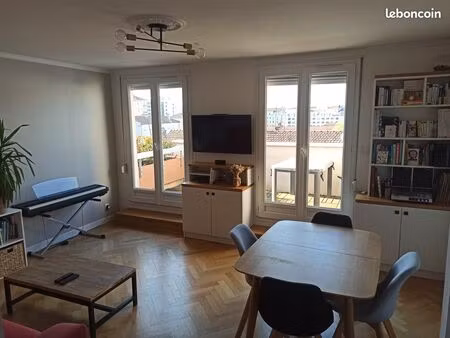 appartement t3 meublé – villeurbanne gratte-ciel – 68m² + terrasse