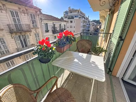 vente appartement 2p nice république balcon vue etage elevé superbe!