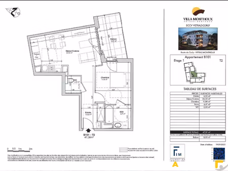 location appartement 2 pièces 47.39 m² à vétraz-monthoux (74100), 909 €