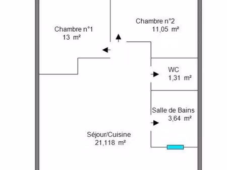 vente appartement 3 pièces 50 m² tarbes (65000)