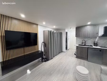 studio meublé haut de gamme – vue mer, terrasse, clim réversible, piscine & parking – anti