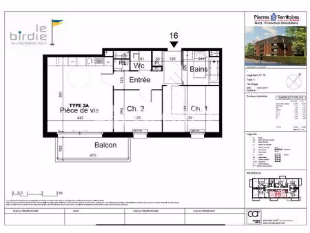 valenciennes, proximité le golf de marly, résidence le birdie