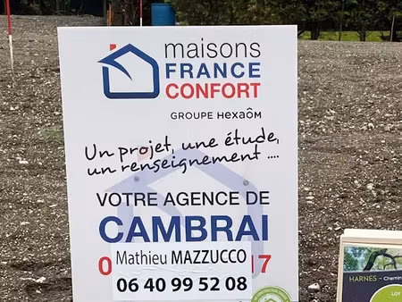 vente terrain 609 m² à cambrai (59400), 60 400 €