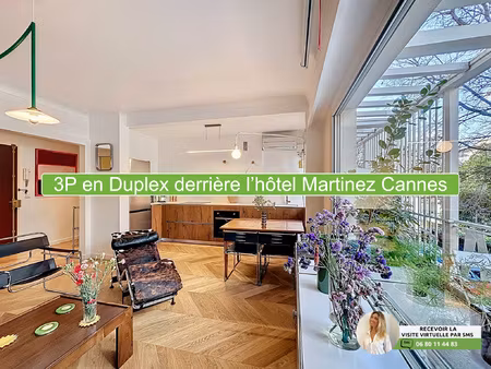 appartement 3p duplex à vendre à cannes 06400