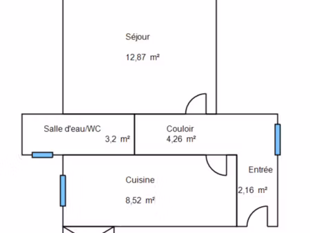 103 cessole studio 31m2 loué