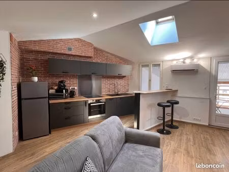 charmant t2 rénové sous les toits – blagnac, proche iut & airbus – parking inclus