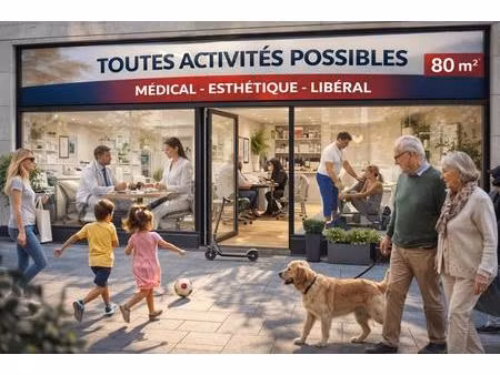 vte local commercial 80 m² tt commerces , zone moulin opio