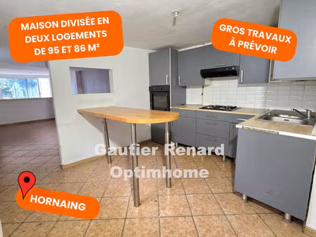 vente maison 9 pièces 181 m² hornaing (59171)