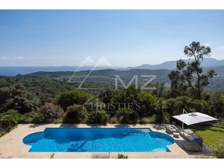 gassin / ramatuelle - panoramic south west sea view. perfectly renovated. with id 27851318