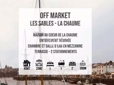 vente maison aux sables-d'olonne (85100) : à vendre / 40m² les sables-d'olonne