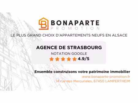 vente appartement 4 pièces 46 m² strasbourg (67000)