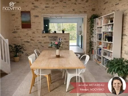 vente charmante maison en pierre 3 chambres + bureau avec jardin exposé ouest sans vis-à-v