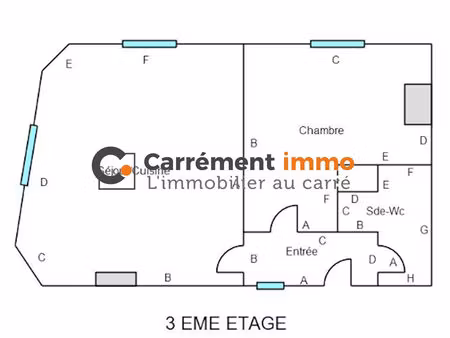 appartement montpellier 2 pièce(s) 39.84 m2