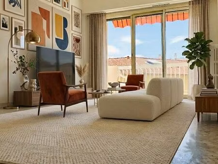 particulier loue juan-les-pins – 3 pièces 60 m² – vue mer – résidence standing sécurisée