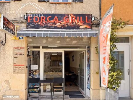fonds de commerce, restauration, restauration rapide 58 m² forcalqueiret