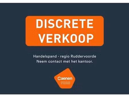 handelspand met tuin op commerciële ligging in ruddervoorde.