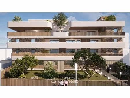 appartement t2 en angle avec terrasse, exposition sud-ouest