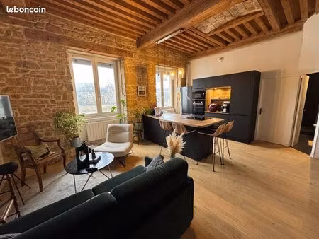 t2 meublé clé en main 43m² – vue saône – tout inclus – vaise)