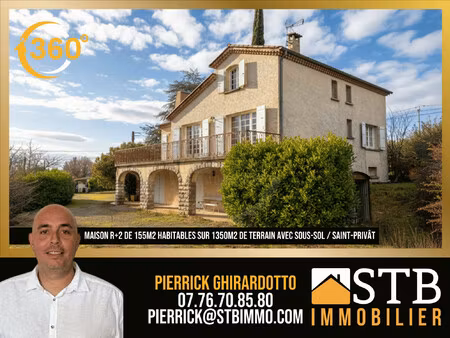 achat maison 6 pièces 155m² st privat 07200