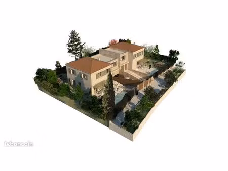 aix-en provence - terrain 664 m² - permis purgé et maison prêt à construire