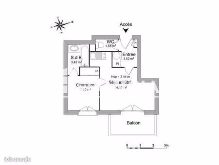 appartement 2 pièces 30 m²