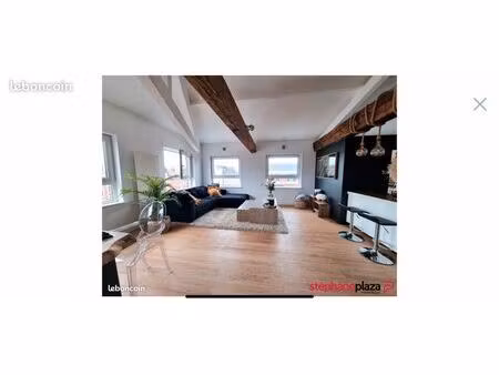 loft lille 90 m² - 1 chambre - 1 bureau - place de parking